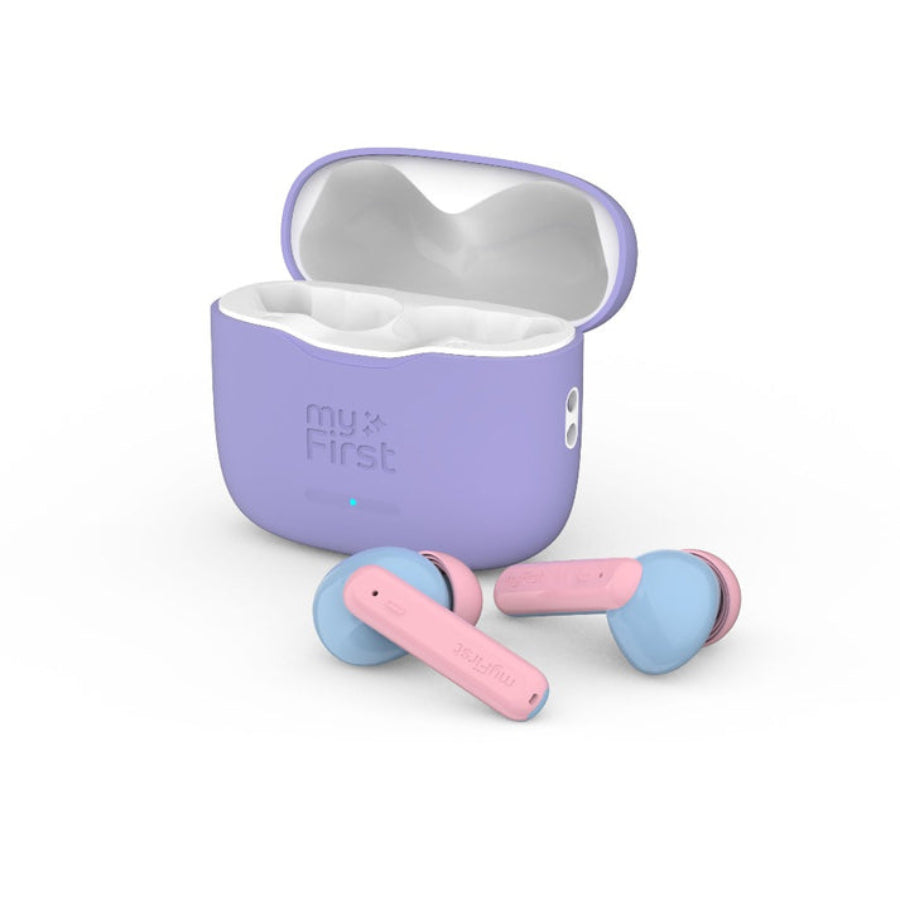 myFirst FH8505SACC01 CareBuds Bluetooth Kids Earbuds with Safe Volume Limit - Cotton Candy Mix