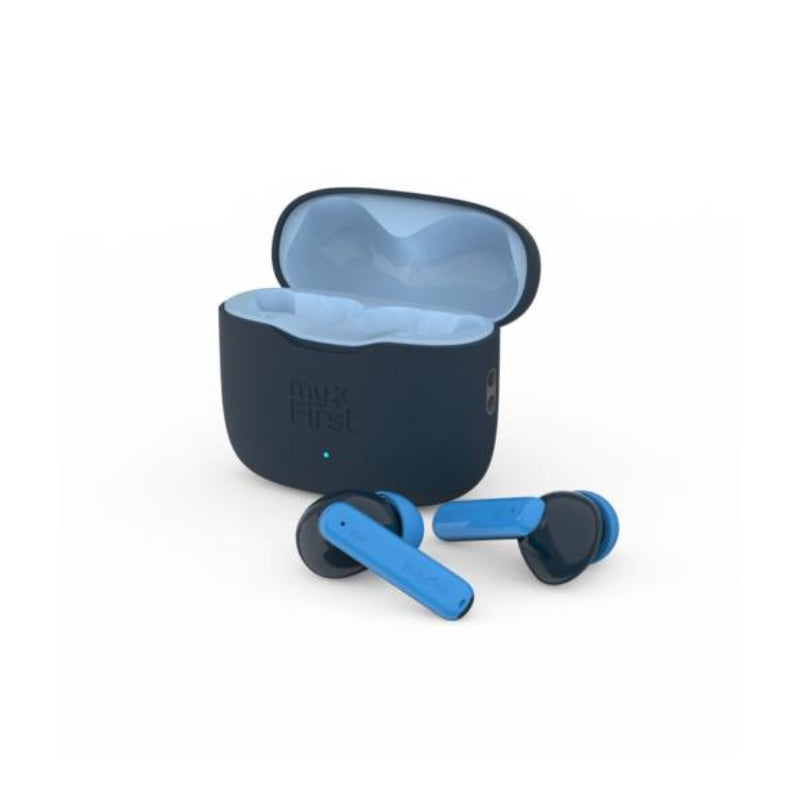 Auriculares Bluetooth para niños myFirst FH8505SASB01 CareBuds con límite de volumen seguro - Azul espacial