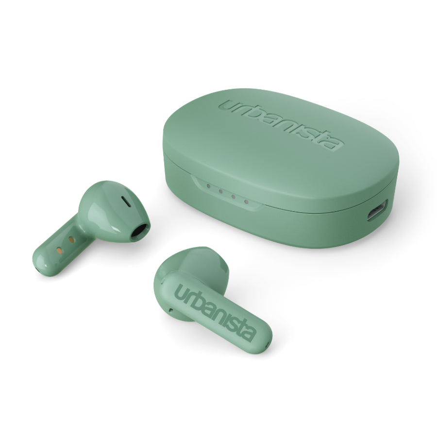 Urbanista 49335 Copenhagen Noise-Canceling True Wireless Earbuds with Dual Microphones - Sage Green