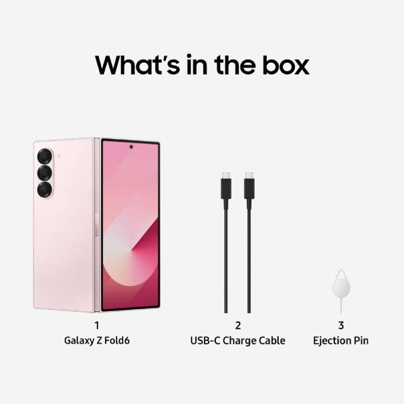 Teléfono inteligente Samsung Galaxy Z Fold6 de 256 GB (desbloqueado), color rosa