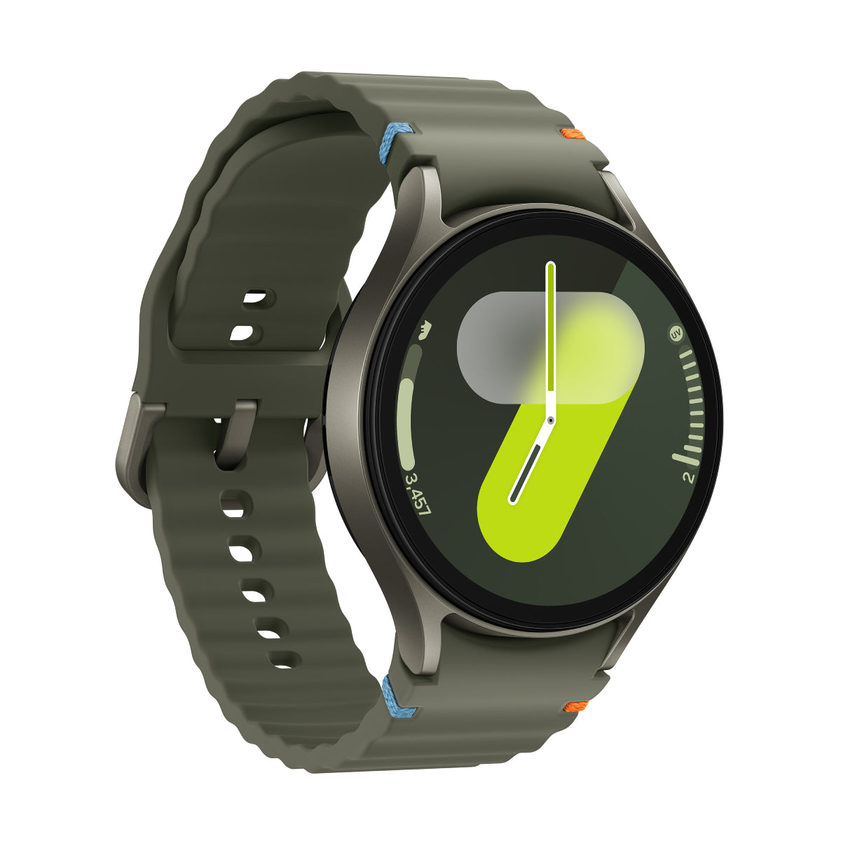 Samsung Galaxy Watch7 44mm Aluminum Case Smartwatch with Green Band - LTE