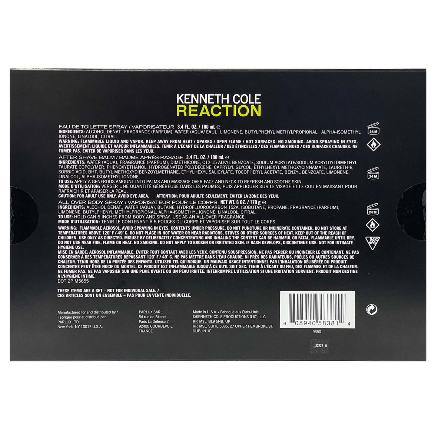 Kenneth Cole Reaction Cologne Men's 3-Piece Gift Set– Curacao