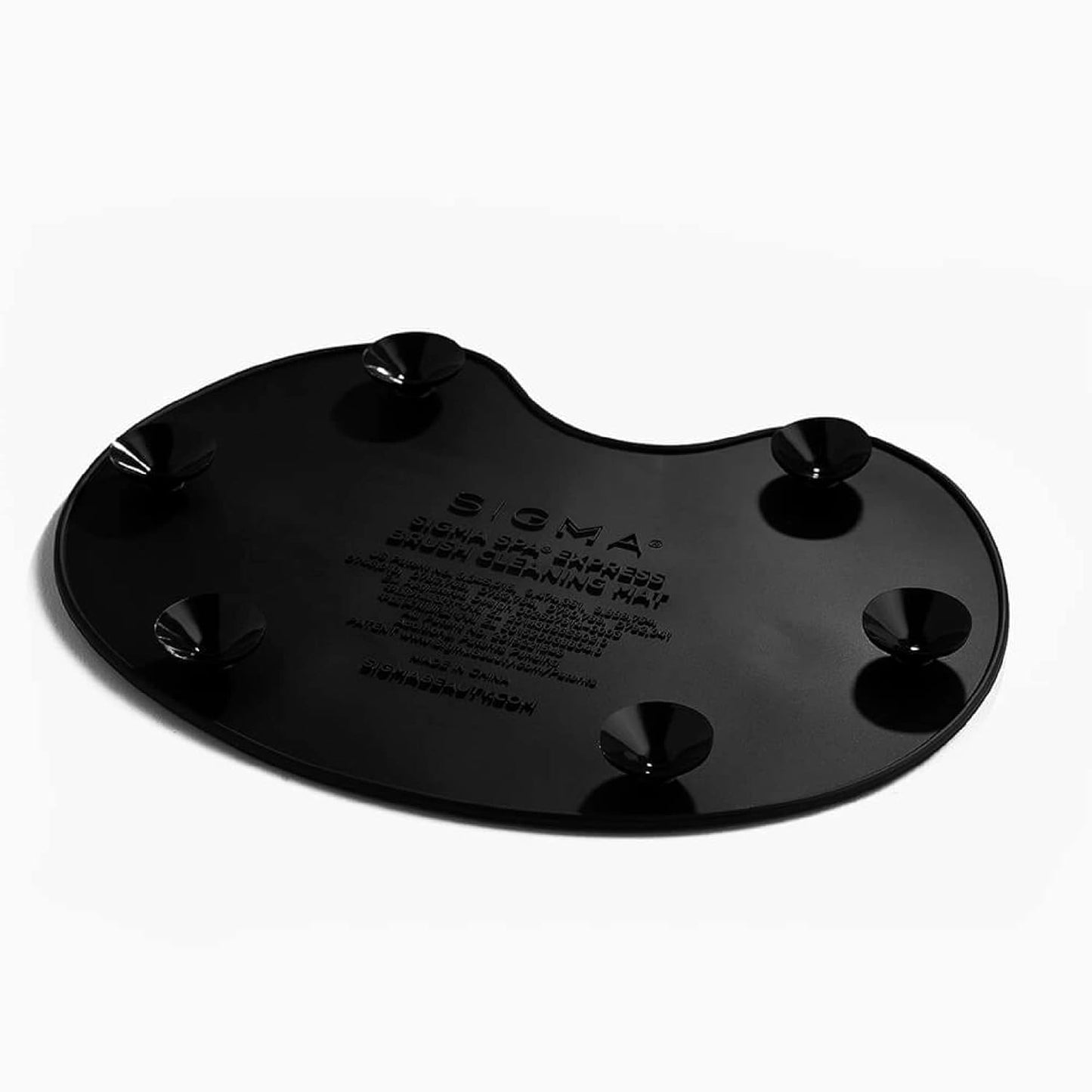 Alfombrilla de silicona para limpieza de brochas de maquillaje Sigma Spa Express con ventosas, color negro