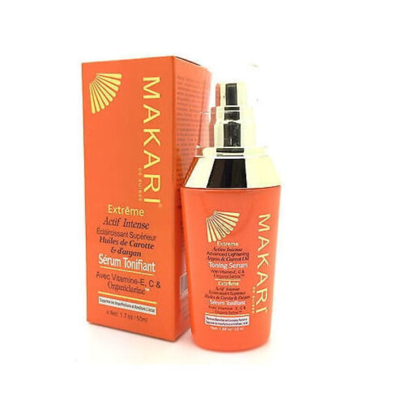 Suero corrector de manchas oscuras con aceite de zanahoria y argán extremo de Makari, 1,66 oz