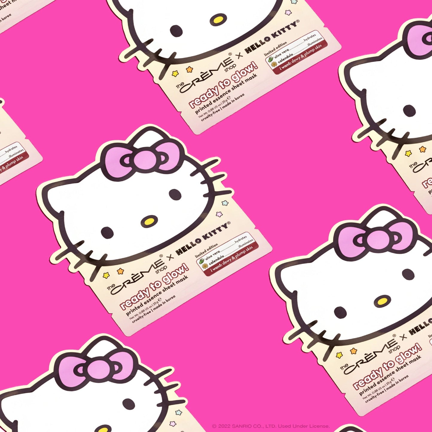 Mascarilla con esencia estampada Ready To Glow de The Crème Shop x Hello Kitty