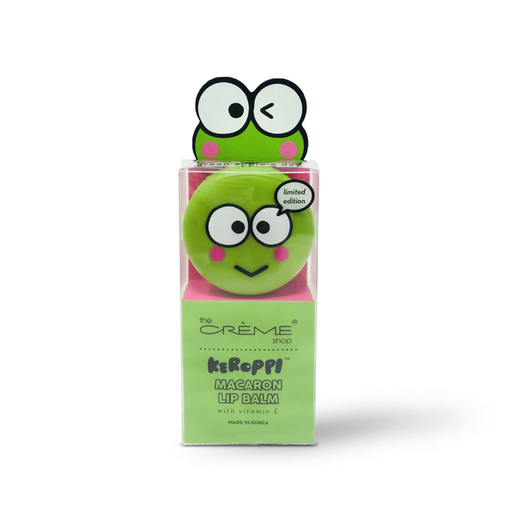 The Crème Shop Keroppi Macaron Lip Balm 0.26 oz - Green Apple A Day