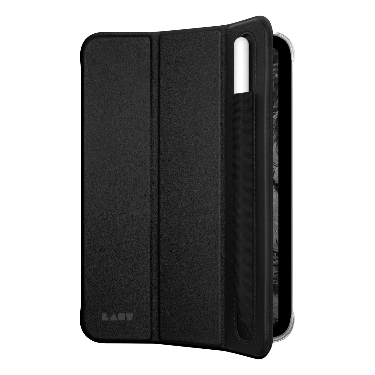 Funda tipo libro Laut Huex con portalápices para iPad Mini 6 de Apple, color negro