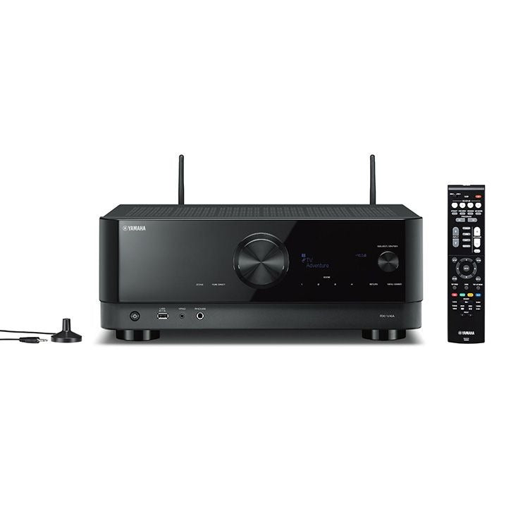 Receptor AV Yamaha RX-V4A de 5.2 canales y 8K con HDMI y MusicCast, color negro