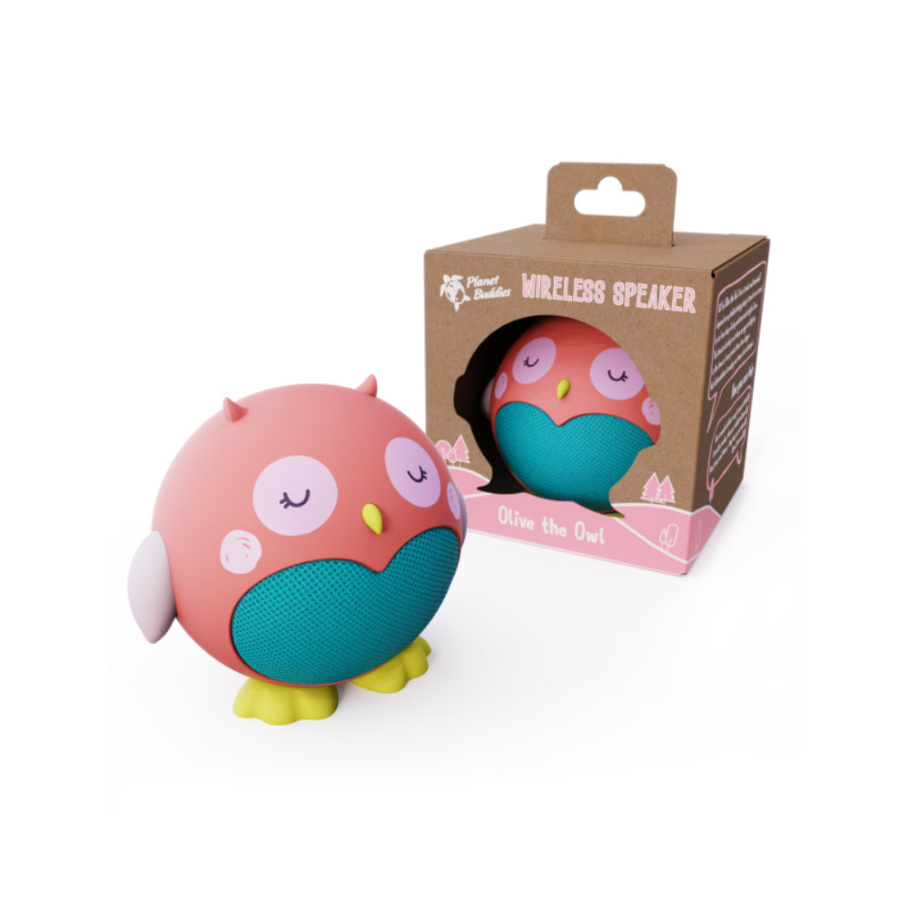 Altavoz Bluetooth inalámbrico Olive the Owl de Planet Buddies - Rosa