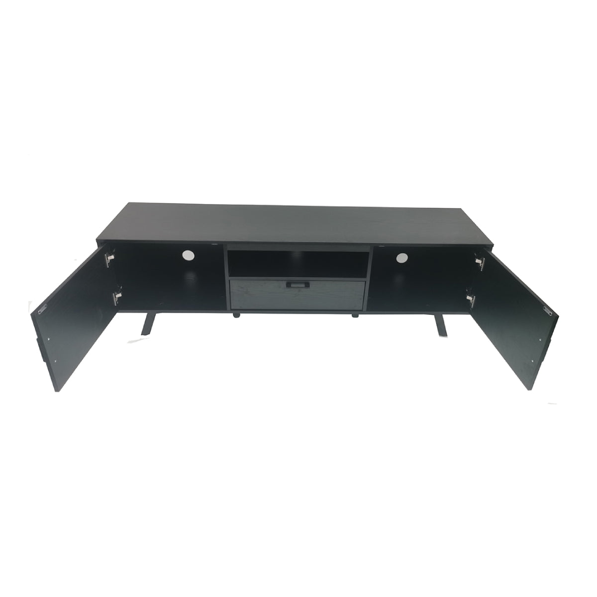 TV Console Cabinet for TVs up to 75" with 2 doors by Lumi  - Black