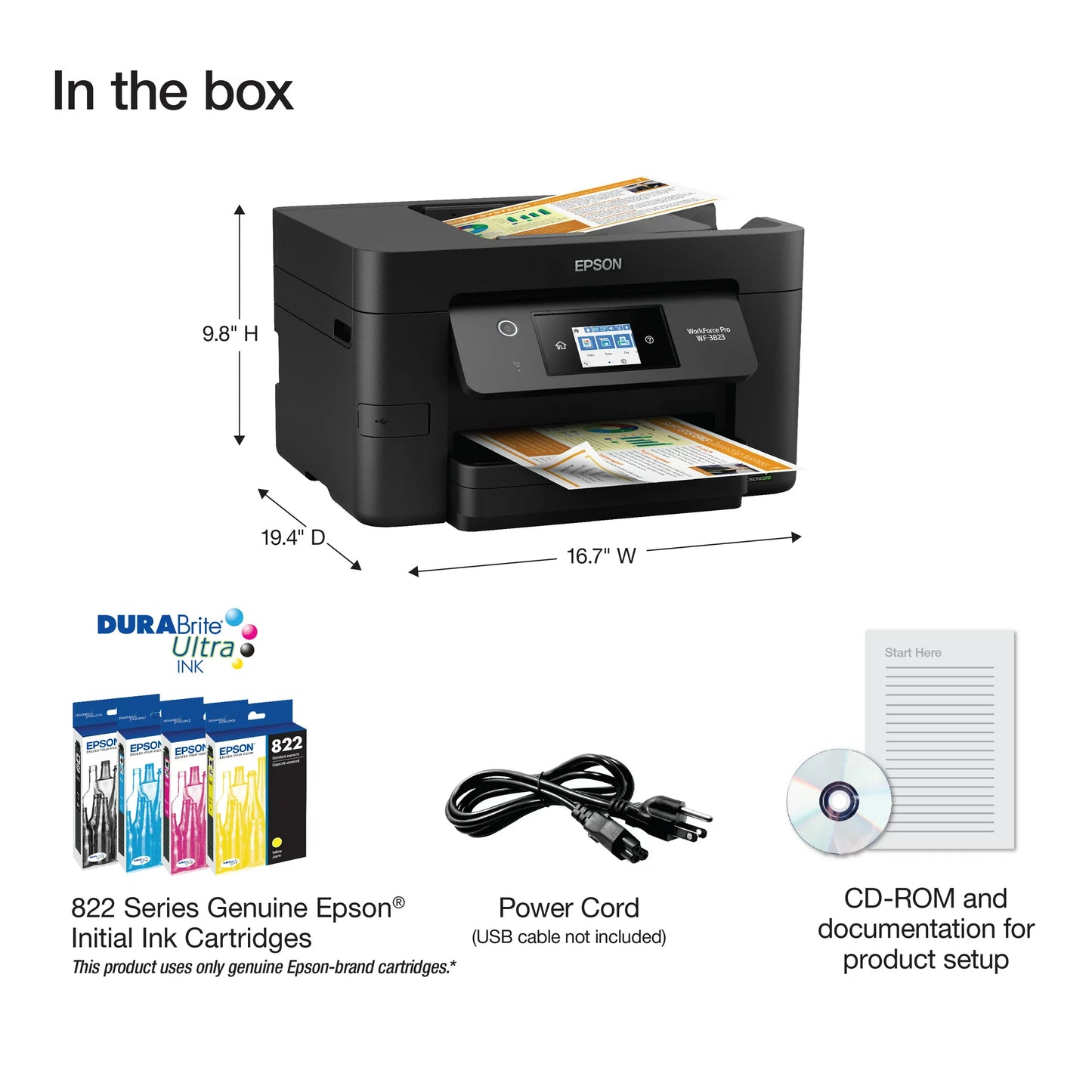 Impresora Epson WorkForce Pro, color negro