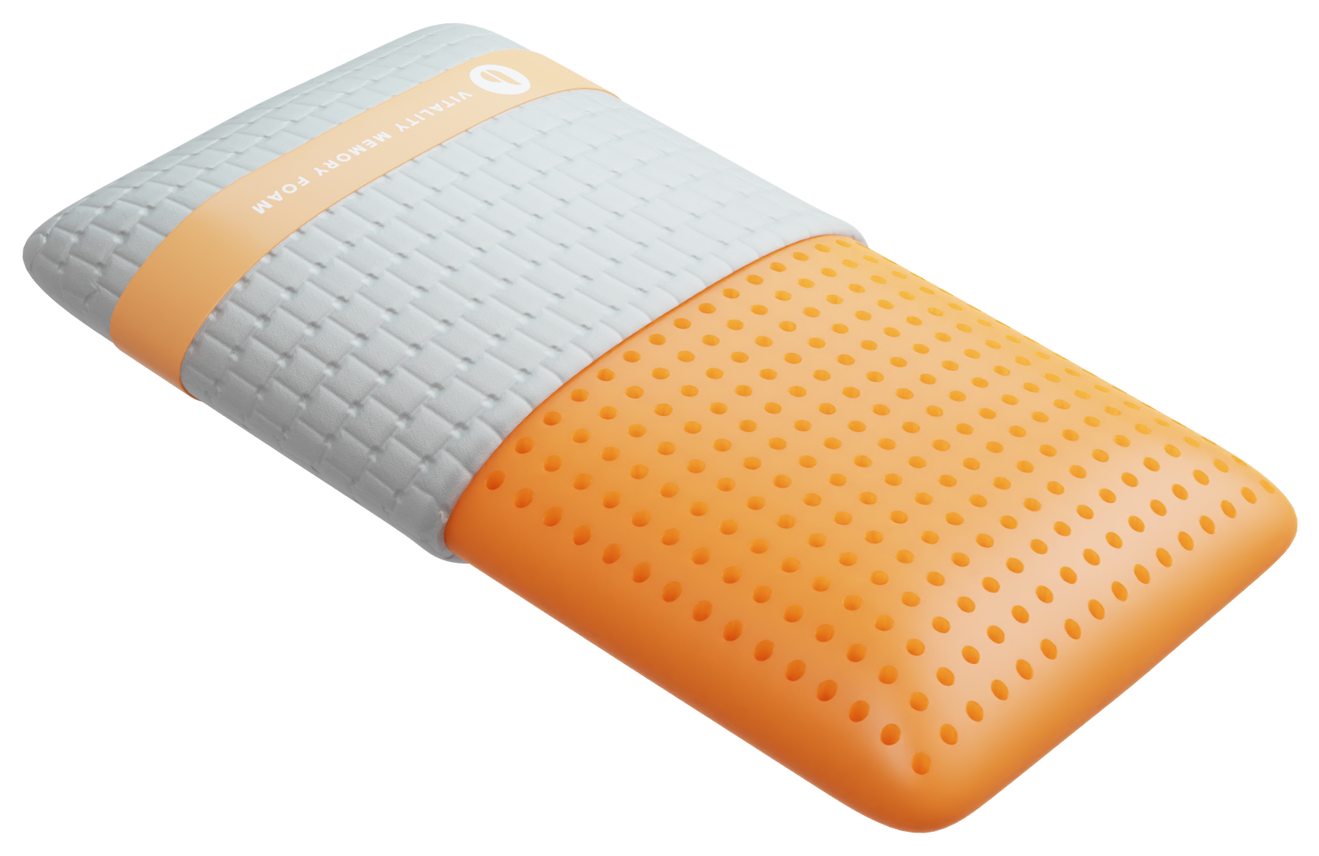 Almohada de espuma viscoelástica BluSleep Vitality - Perfil bajo - Queen