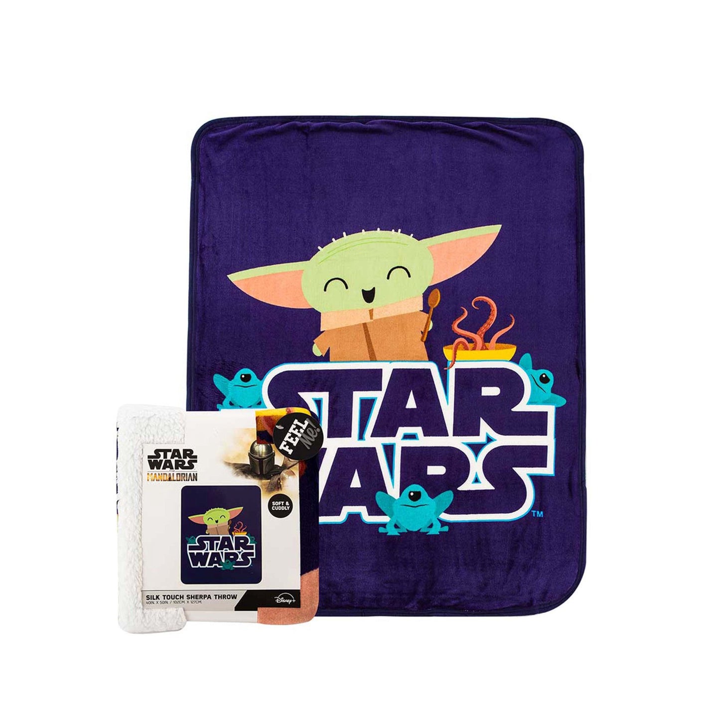 Star Wars The Mandalorian Snack is the Way Silk Touch Sherpa Throw