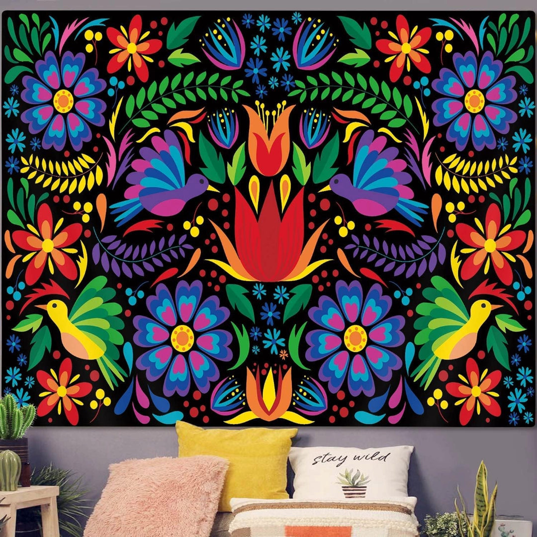 Goaok Mexican Tapestry - Black