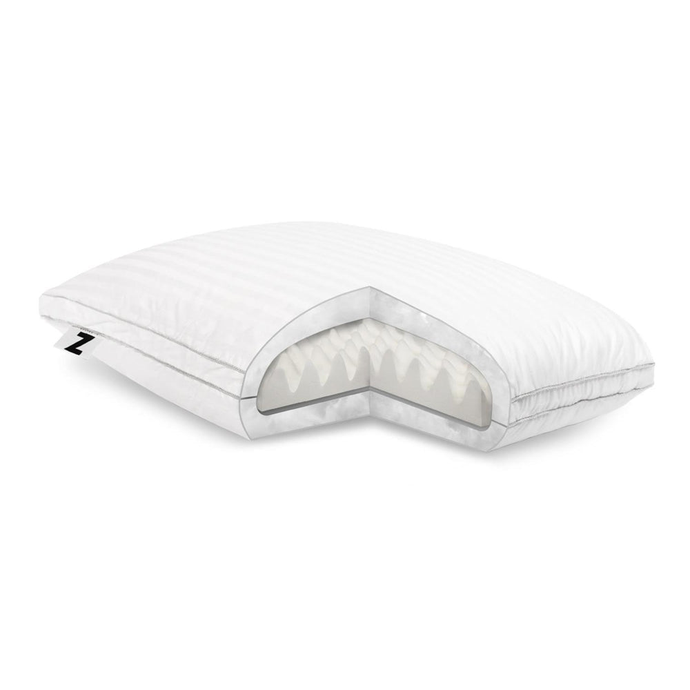 Malouf Convolution King Size Memory Foam Pillow - White