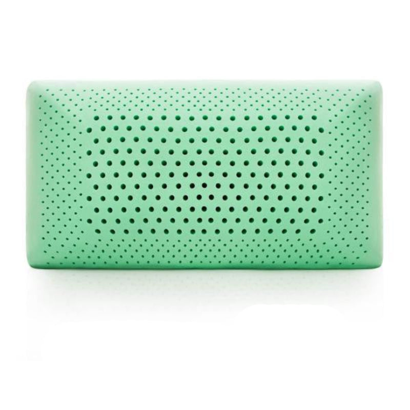 Almohada de espuma viscoelástica tamaño queen con infusión de aceite de menta Activedough de Malouf, color blanco