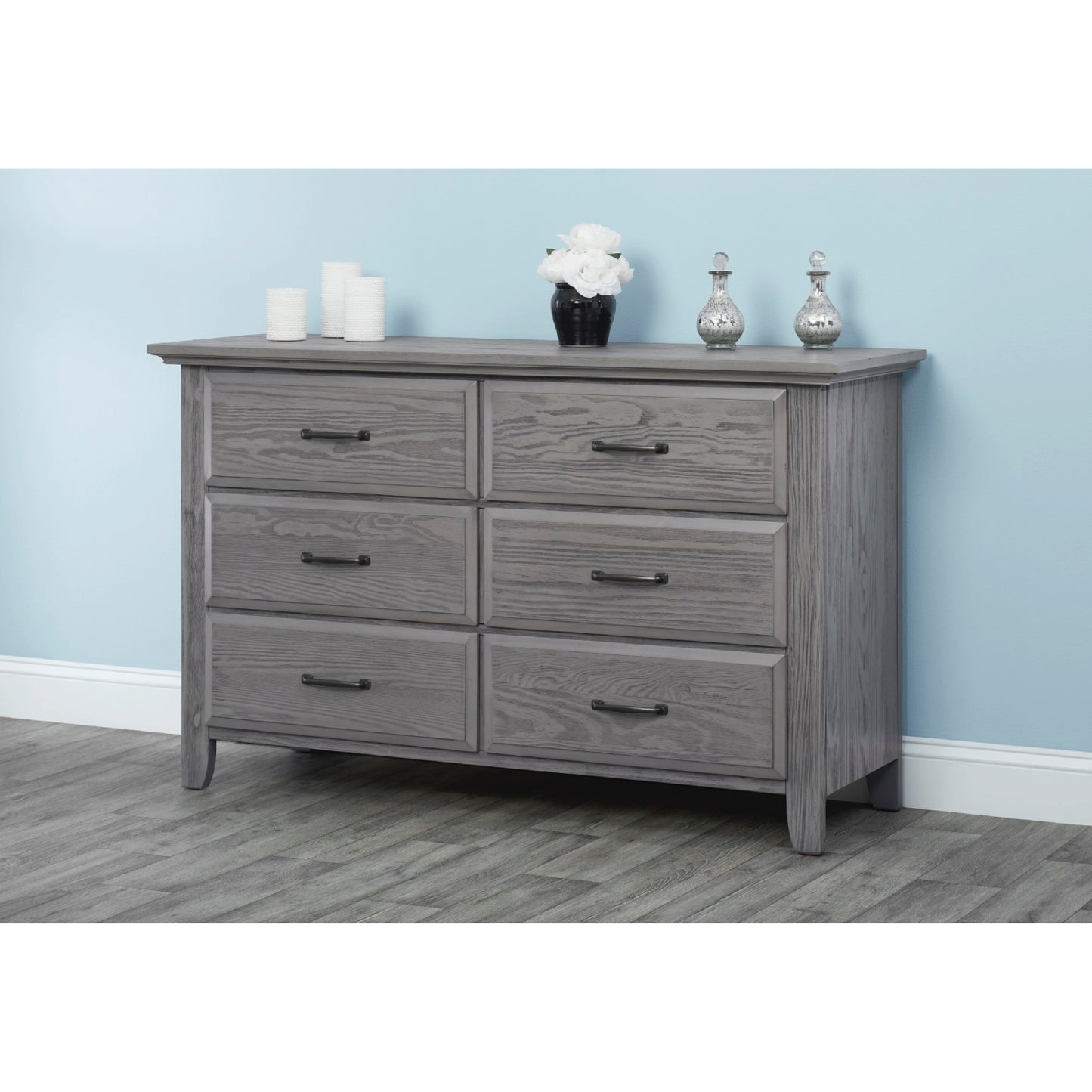 Chandler 56" Dresser with 6 Drawers by Soho Baby - Graphite Gray