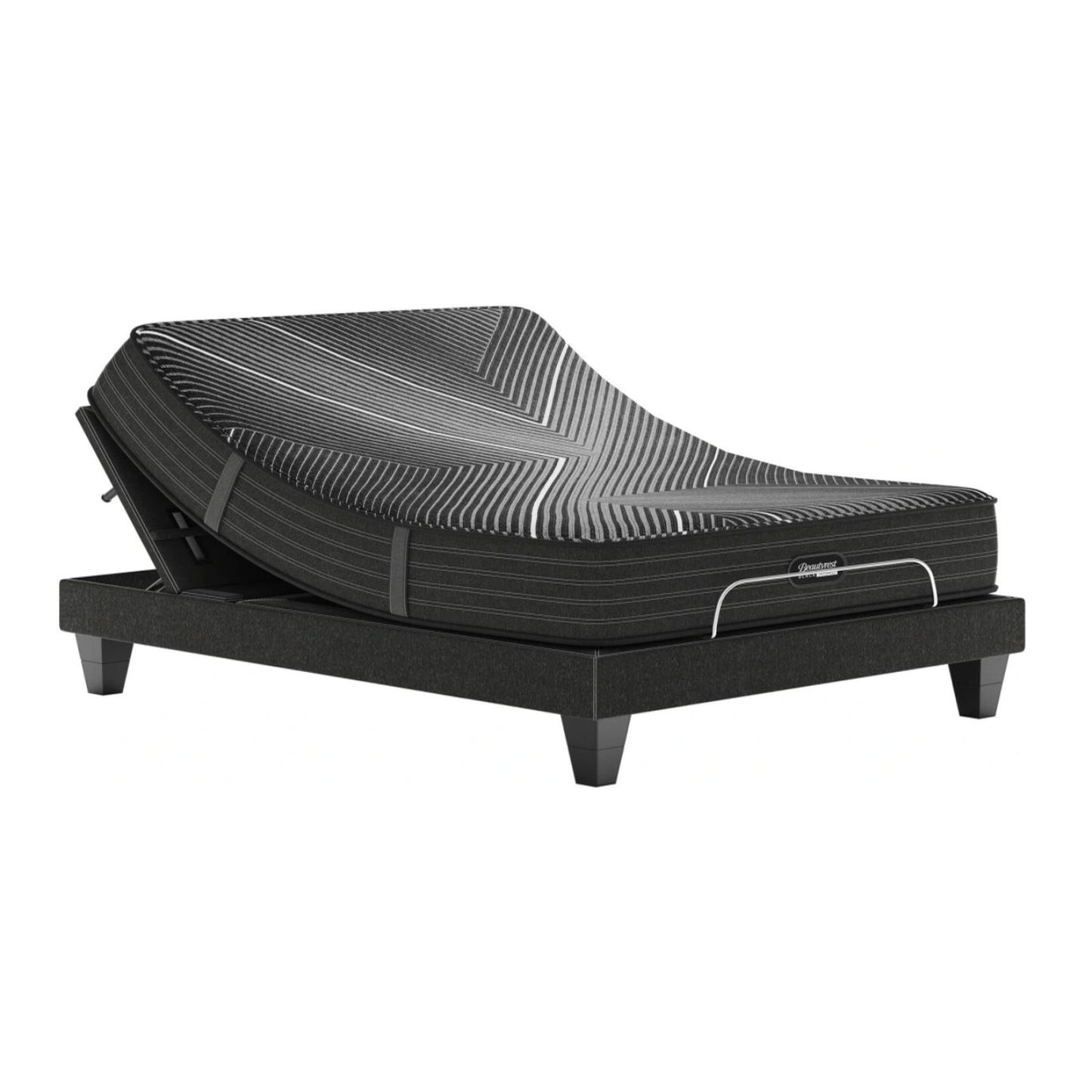 Colchón híbrido de firmeza y superficie ajustada Beautyrest BX-Class tamaño king, color negro