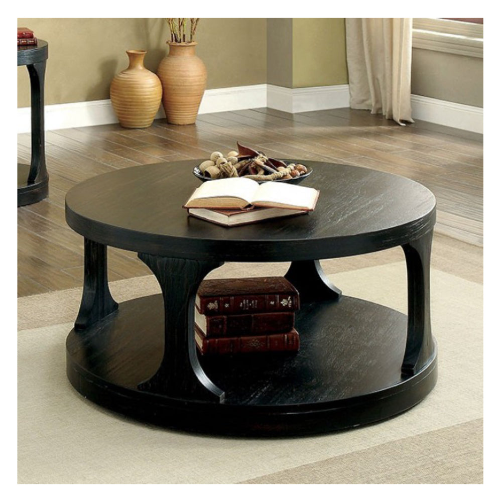 Mesa de centro Carrie de 18" con estante abierto de Furniture of America