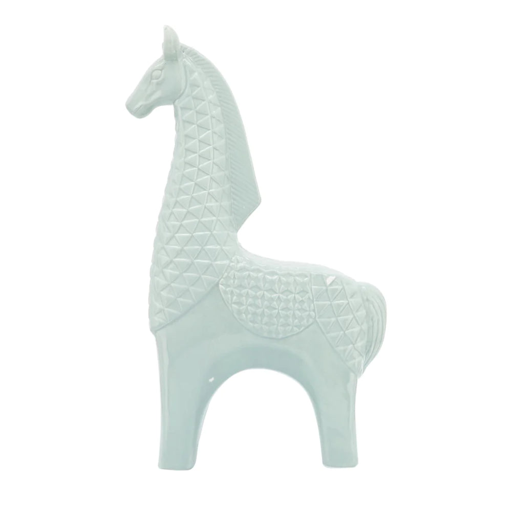 Sagebrook Home Porcelain 17" Llama Statue - Green