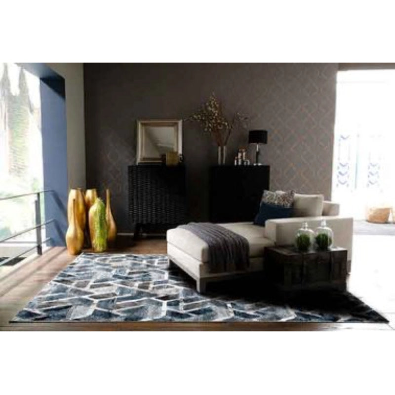 Tufan Renata 5' x 8' Polypropylene Rug - Gray/Blue