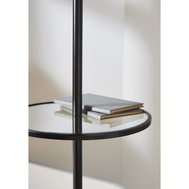 Adesso Levitt 60" Shelf Floor Lamp - Black