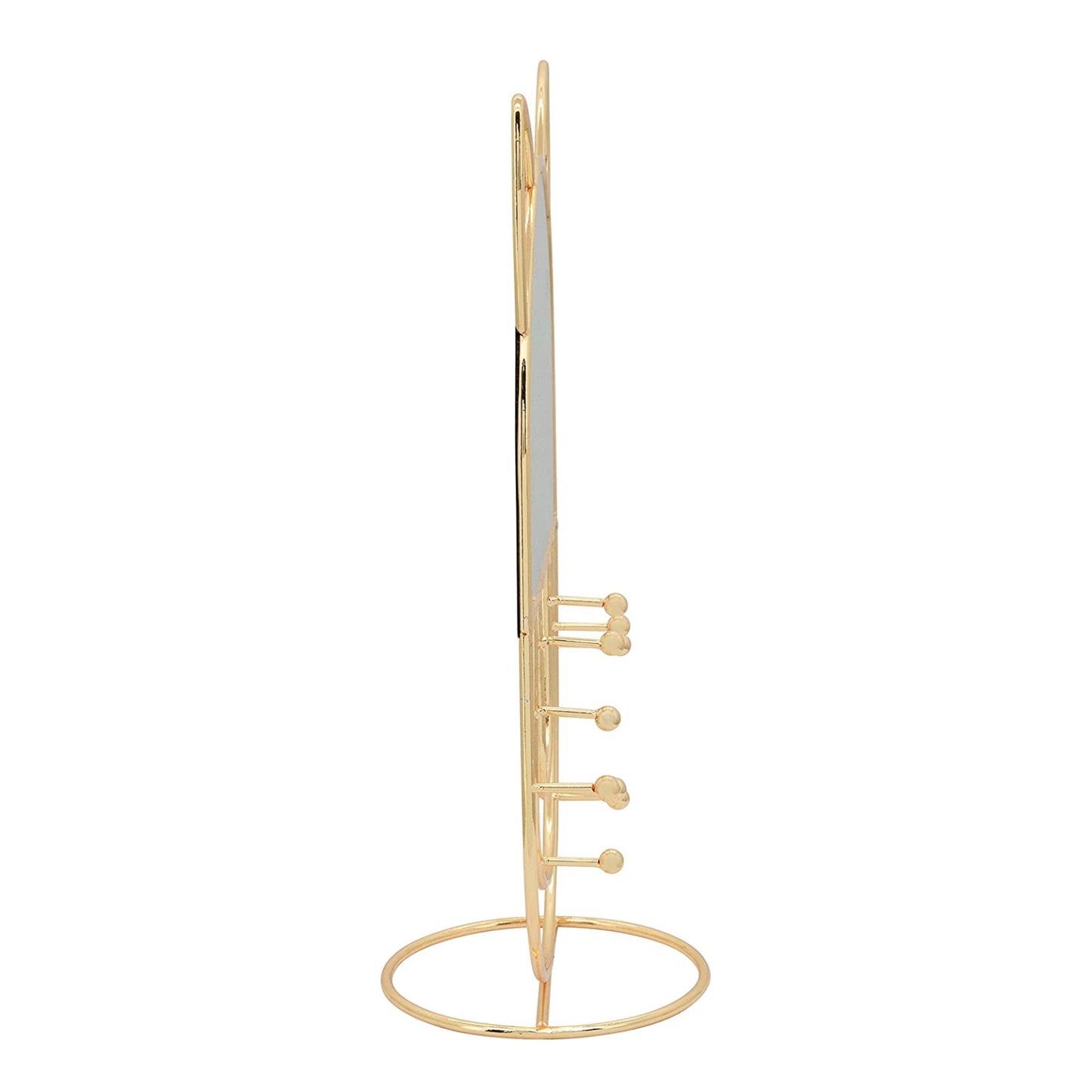 Sagebrook Home Contemporary 12" Metal Cat with Mirror Rack - Gold