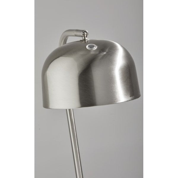 Adesso Natalie 29" Table Lamp - Brushed Steel/White Milk Glass