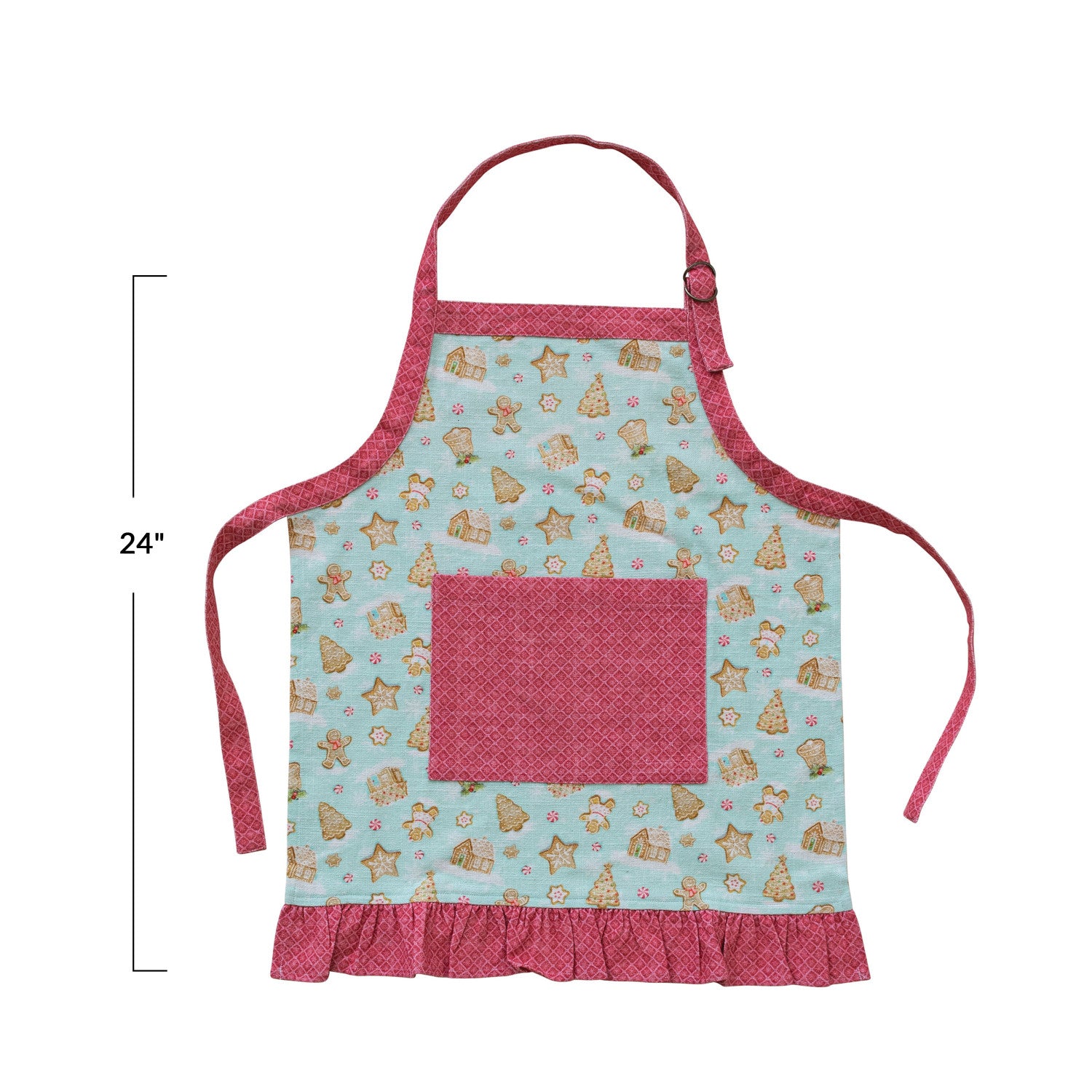 Delantal infantil de algodón Creative Co-Op (juego de 3) - Gris/Multicolor