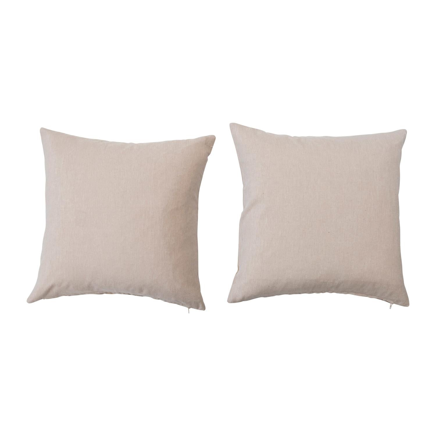 Juego de 2 almohadones de algodón estampados en cambray de 20