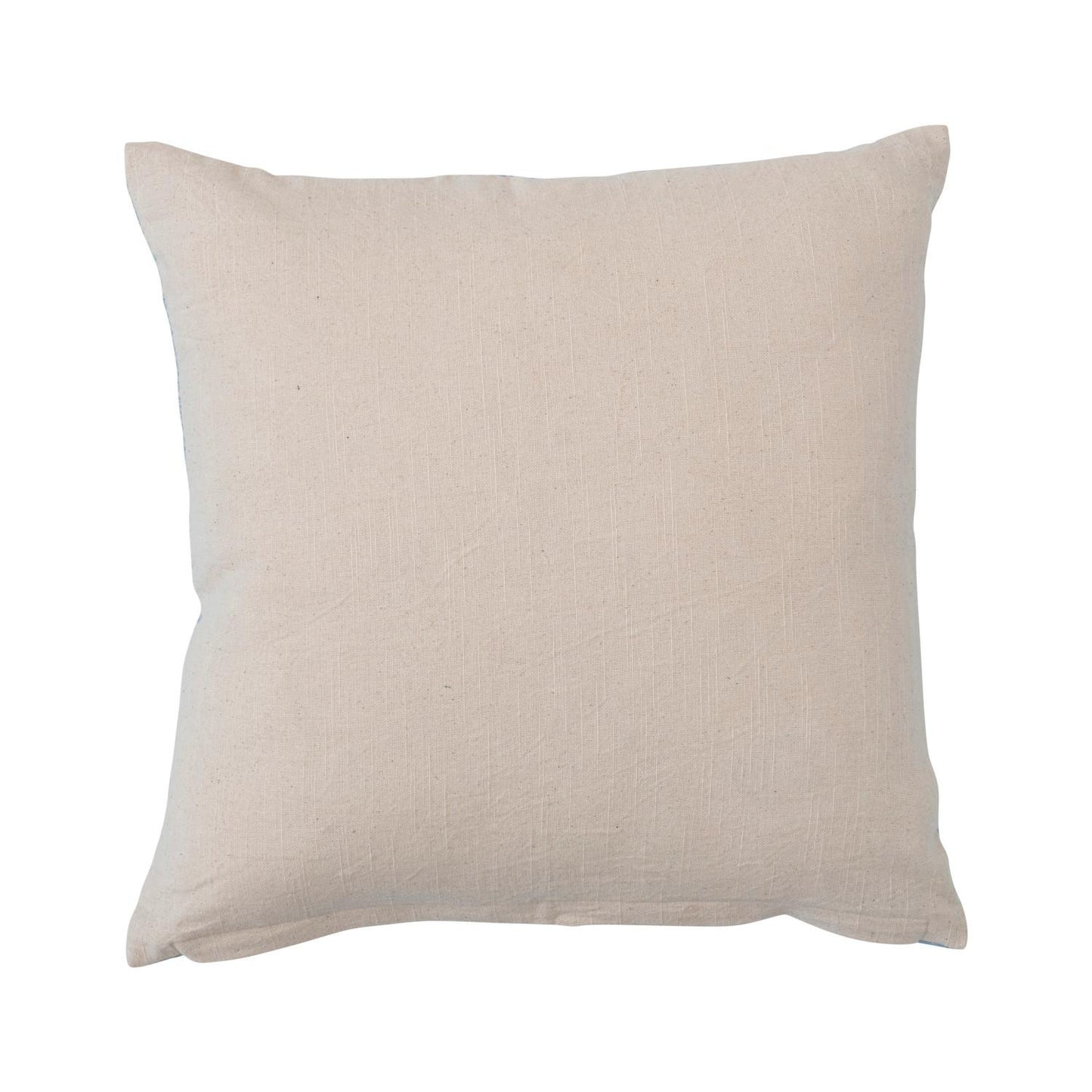 Creative Co-Op 18" Square Cotton Printed Slub Pillow with Christmas Tree - Multicolor