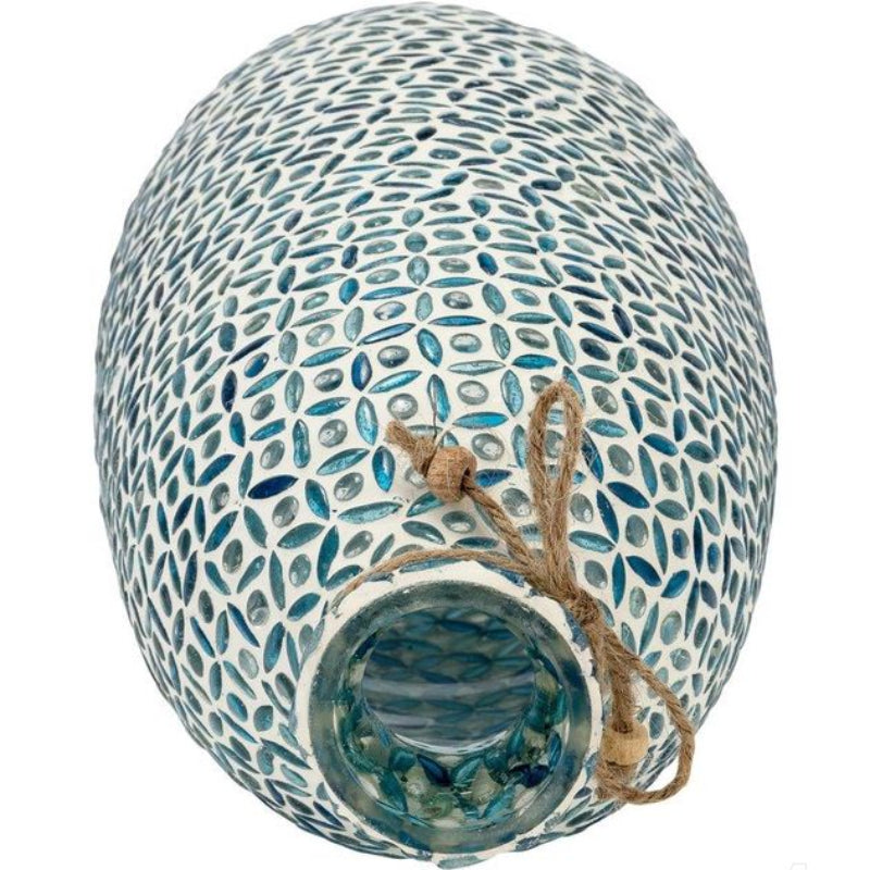 Sagebrook Home Contemporary 13" Glass Mosaic Vase - Blue