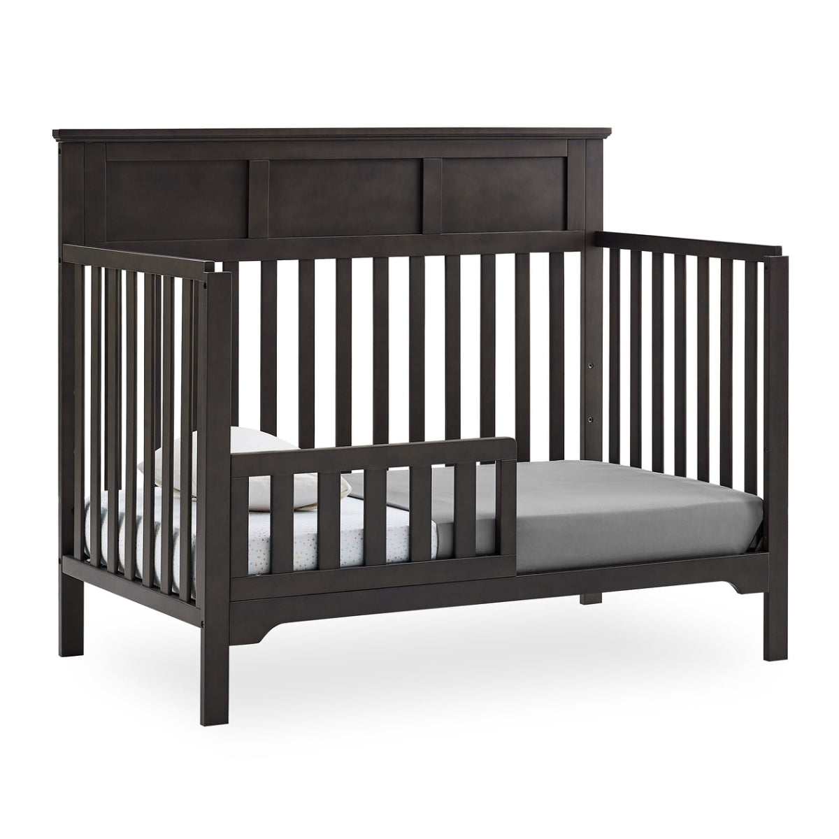 Cuna convertible de madera 6 en 1 en gris piedra Sweet Beginnings Hart de Delta Children
