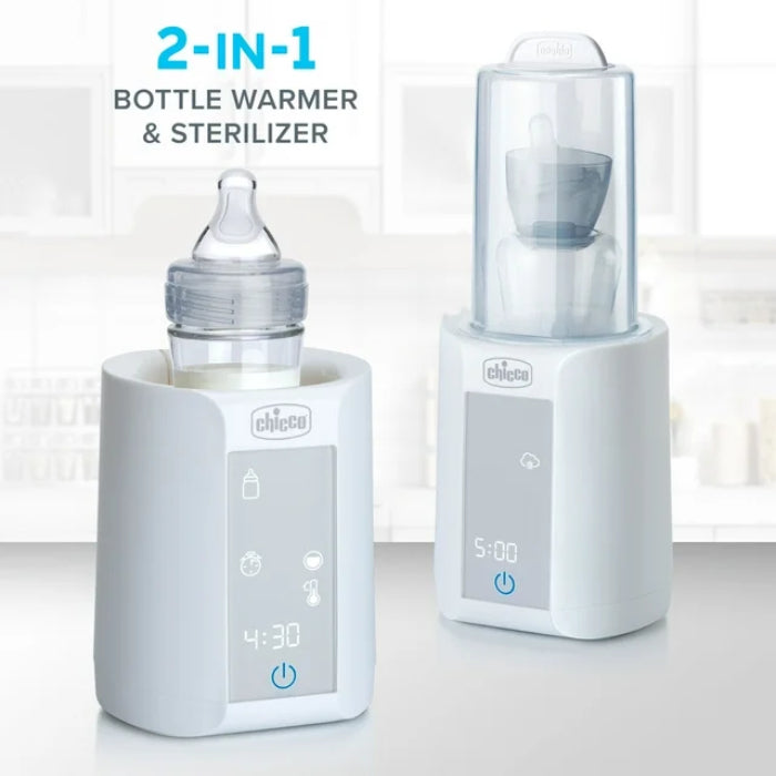 Chicco 2-in-1 Digital Bottle Warmer & Sterilizer - White