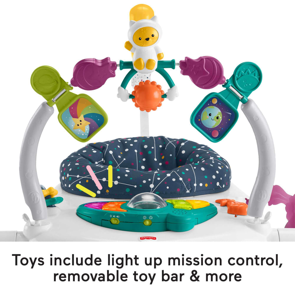 Saltador espacial Astro Kitty de Fisher-Price con luces y sonidos, multicolor