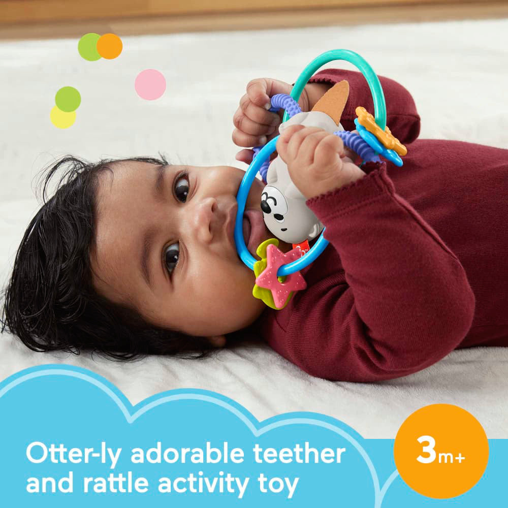 Fisher-Price Baby Rattle Twist and Teethe Otter Toy