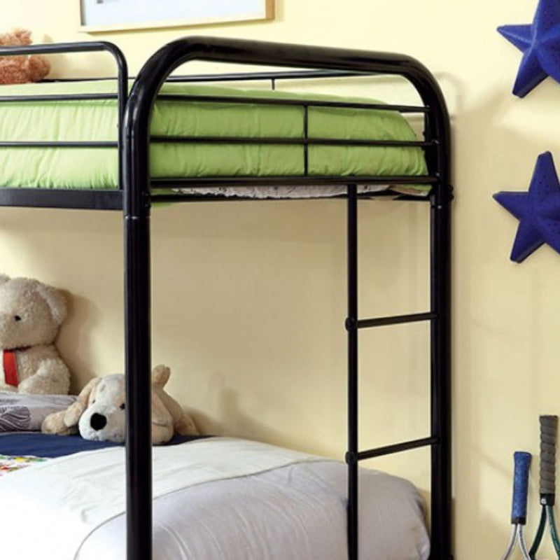 Rainbow Twin over Twin Bunk Bed by Furniture of America - Black