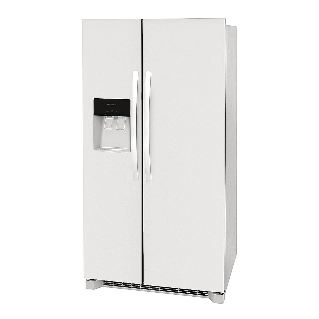 Refrigerador de dos puertas verticales Frigidaire FRSS2623AW de 25,6 pies cúbicos con dispensador, color blanco 