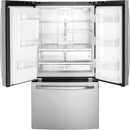 Refrigerador GE GFE26JYMFS de 25,6" con puertas francesas - Acero inoxidable resistente a las huellas dactilares