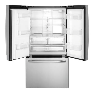 Refrigerador GE GFE26JYMFS de 25,6" con puertas francesas - Acero inoxidable resistente a las huellas dactilares