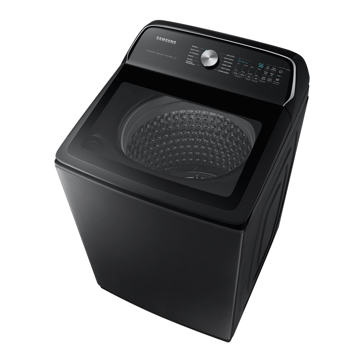 Samsung WA55CG7100AV 5.5 cu. ft. Smart Top Load Washer with Super Speed Wash - Brushed Black