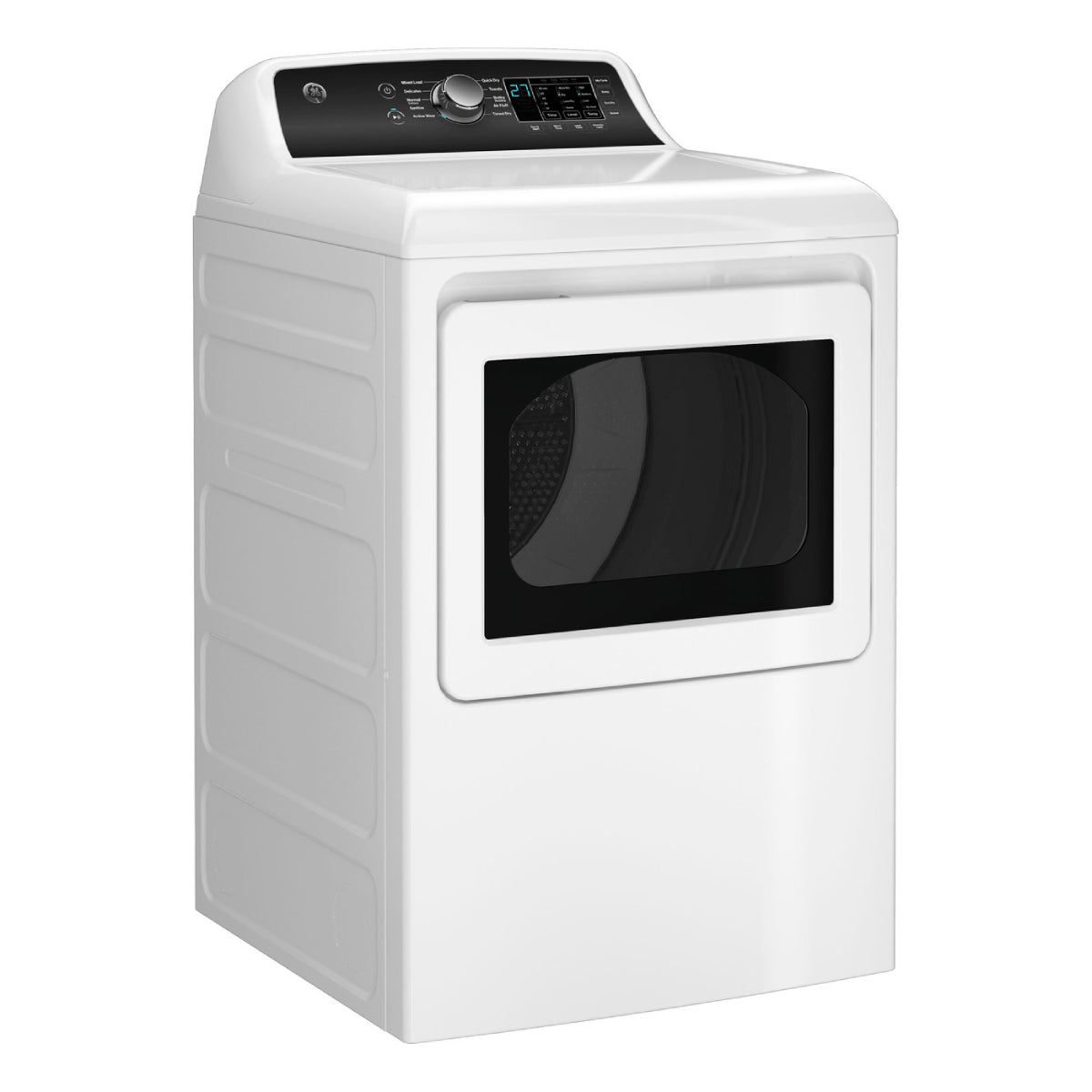 GE GTD58EBSVWS 7.4 cu. ft. Front Load Electric Dryer with Up To 120 ft. Venting - White