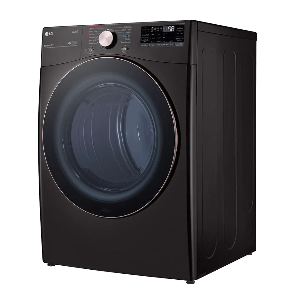 LG DLEX4000B 7.4 cu. ft. Smart WiFi Enabled Front Load Electric Dryer with Turbos team and Sensor Dry Technology - Black Steel, ENERGY STAR certified