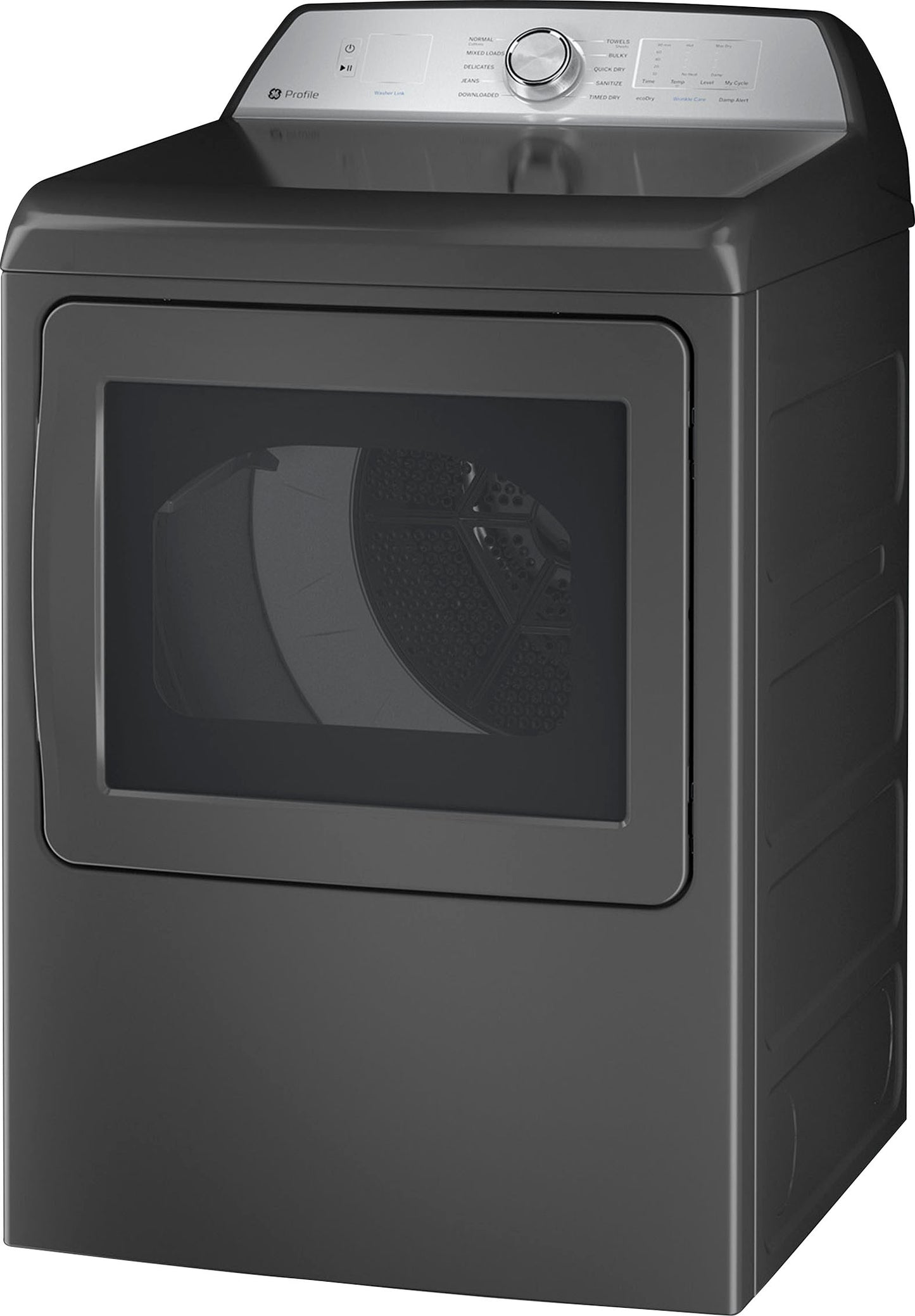 GE PTD60GBPRDG 7.4 cu. ft. Front Load Gas Dryer with Sensor Dry and Built-in Wi-Fi - Diamond Gray