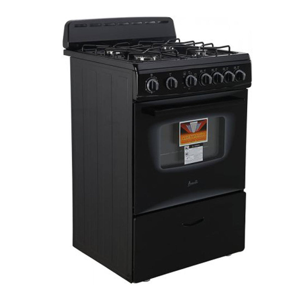 Avanti GR2415CB 24" Compact Gas Range Oven, Black