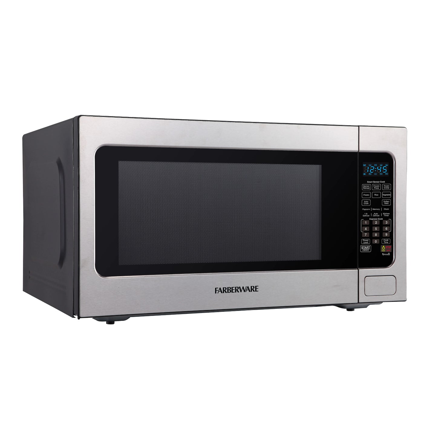 Horno microondas de encimera Farberware de 2,2 pies cúbicos y 1200 W con sensor de cocción - Acero inoxidable