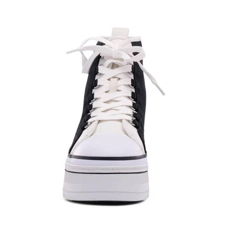 D'Amelio Women's Eyekonn Platform Sneakers (Size 6) - Black/White