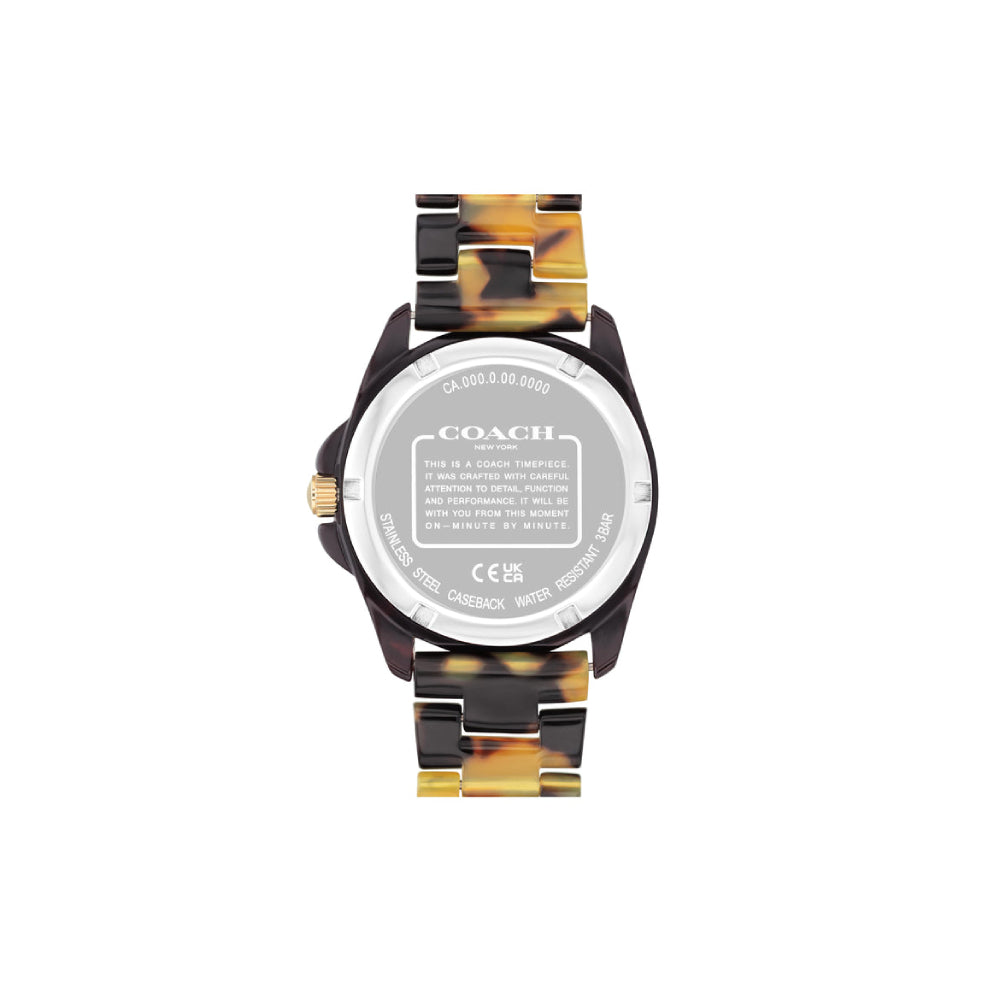 Coach Women's 36mm Greyson Tortoise Bracelet Watch - Gold Dial