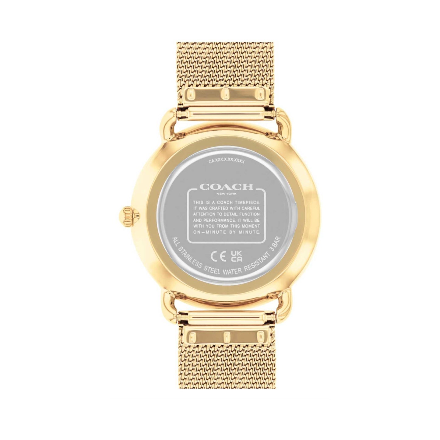 Coach Elliot Women's 36mm Quartz Gold Bracelet Watch - Silver Dial