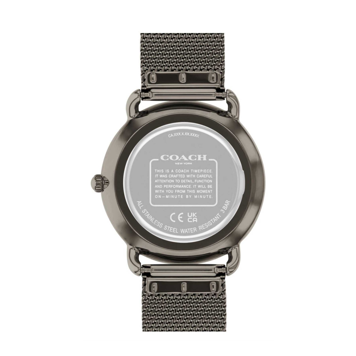 Reloj de pulsera de cuarzo Coach Elliot para mujer de 36 mm, color gris